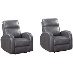 Devin - Pebble Grey Power Recliner Two Pack