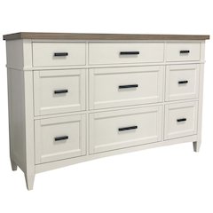 Modern Bedroom 9 Drawer Dresser