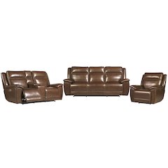 Jameson - Hickory Power Reclining Zero Gravity Sofa Loveseat and Recliner