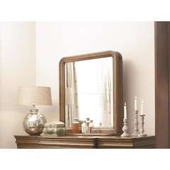 Vertical Storage Mirror In Cognac Color