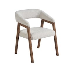 Aged Gray Finish Barrel Back Dining Chair with Modern Style