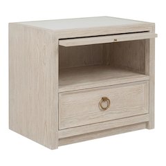 Sea Oat Drawer Nightstand with Distressed Finish and Stylish Design