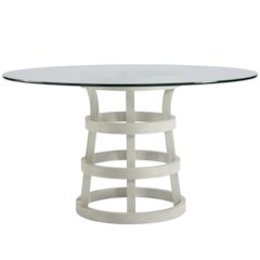 Round Glass Table 54" In Sandbar Color