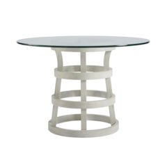 Round Glass Table 44" In Sandbar Color
