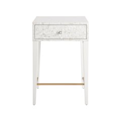 Love Joy Bliss Bedside Table In White Lacquer Color