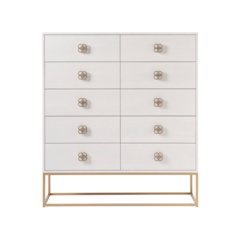 Peony Drawer Chest In Alabaster Color