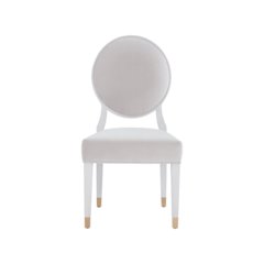 Love Joy Bliss Oval Back Side Chair (Set Of 2) In White Lacquer Color