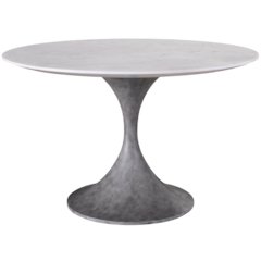 Santa Cruz Dining Table In Faux Marble Cast Concrete Color