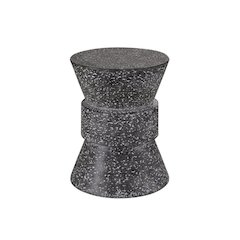 Gray Concrete  Accent Table for Patio or Living Room Use – Round Side Table