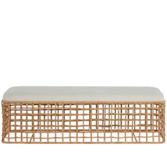 Rattan Bench In Natural Rattan Color