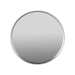 Round Mirror In Brushed Nickel  Color