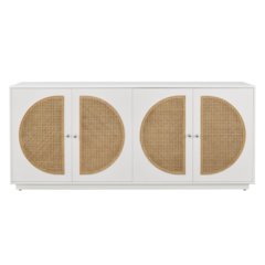 Nomad Credenza In Cane/Glacier Color