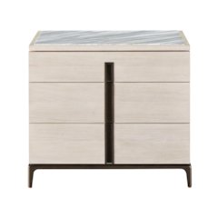 Maren Nightstand In Silver Lining Color