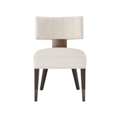 Loleta Side Chair Pair In Dark Walnut Color