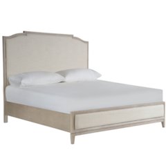 Queen Bed Frame – Gray Wood Bed Frame Queen Size with Panel Headboard