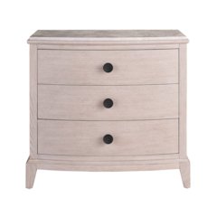Three Drawer Nightstand In Rolling Fog Color