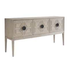 Gray Wood Sideboard Cabinet with 3 Doors, 2 Shelves – Buffet Credenza Storage