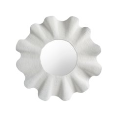 Scallop Mirror In Shell White Color
