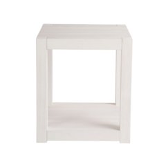 Hermosa Square End Table In White Sand Color