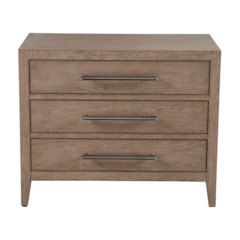 Cove Drawer Nightstand In Gray Oak Color
