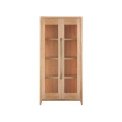 Zella Display Cabinet In Natural Oak  Color