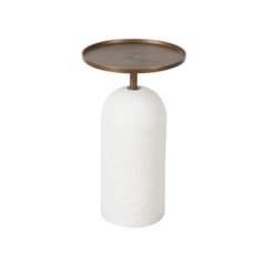 Sienna Martini Table In Cast Aluminum/White Plaster Color