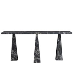 Spectrum Sofa Table In Golden Portoro Marble Color