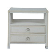 Riven Nightstand In Polished Nickel Color