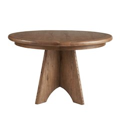 Round Oak Extendable Dining Table with 16" Leaf and Premium Solid Oak