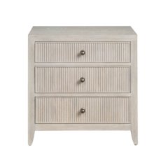 Carmen Three Drawer Nightstand in White Oak Color