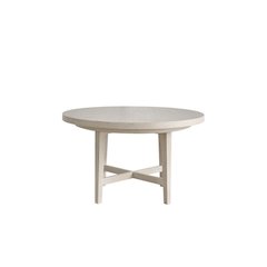 White Oak Round Extendable Dining Table with 18" Leaf and Premium Solid Oak