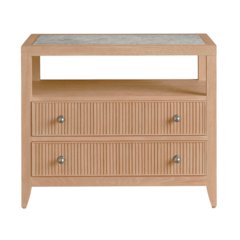 Carmen Two Drawer Nightstand in Skylark Color