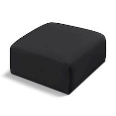 Arc Black Vegan Leather Ottoman