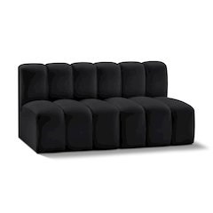 Arc Black Vegan Leather Modular Sofa