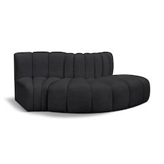 Arc Black Vegan Leather Modular Sofa