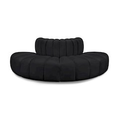 Arc Black Vegan Leather Modular Sofa