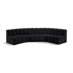 Arc Black Vegan Leather Modular Sofa