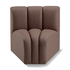 Arc Brown Vegan Leather Curved Corner