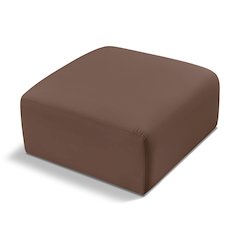 Arc Brown Vegan Leather Ottoman