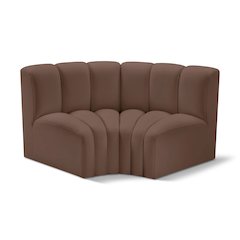 Arc Brown Vegan Leather Modular Sofa