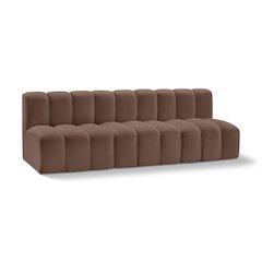 Arc Brown Vegan Leather Modular Sofa