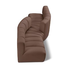 Arc Brown Vegan Leather Modular Sofa