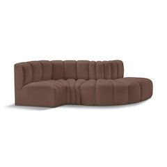Arc Brown Vegan Leather Modular Sofa