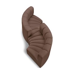 Arc Brown Vegan Leather Modular Sofa