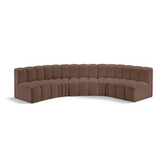 Arc Brown Vegan Leather Modular Sofa