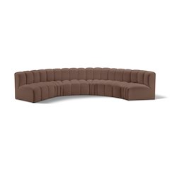 Arc Brown Vegan Leather Modular Sofa