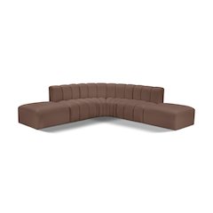 Arc Brown Vegan Leather Modular Sofa