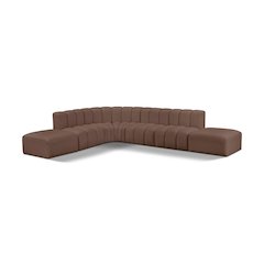 Arc Brown Vegan Leather Modular Sofa