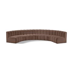 Arc Brown Vegan Leather Modular Sofa