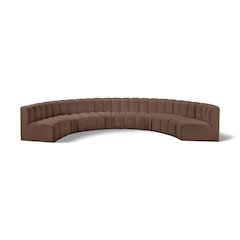 Arc Brown Vegan Leather Modular Sofa
